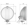 Halogen reflektor drogowy  RING LED Fi183 niebieski  Wesem HOS2.38817