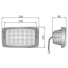 Lampa robocza LED 3000lm184x102 Case Deutz Fendt Massey Ferguson Steyr