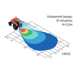 Lampa robocza LED 2000LM rozproszone przewód John Deere
