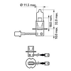 2x Lampa robocza halogen H31 100x100 szperacz rozproszone + zarówki