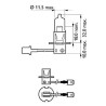 2x Lampa robocza halogen H31 100x100 szperacz rozproszone + zarówki