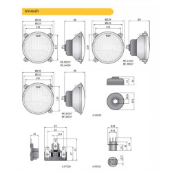 Reflektor R2 lampa prawa Wesem Ursus Zetor Ferguson 14DNI