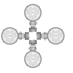 Reflektor halogen drogowy LED 117mm wiazka skupiona silny