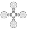 Reflektor halogen drogowy LED 117mm wiazka skupiona silny