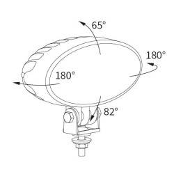 Lampa robocza halogen LED 3000lm rozproszone kat 60 AMP 10LED