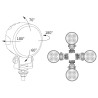 Lampa robocza halogen LED 2000lm rozproszone kąt 35 złącze AMP CRC5K.54815