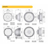 Reflektor lampa H4 PES Deutz Fahr 139mm