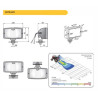 Lampa robocza halogen 138x78 wiazka szeroka kat rozsylu 41stopni 14DNI
