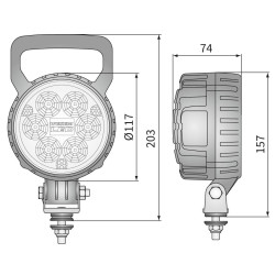 Lampa robocza LED 2000lm rozproszone AMP