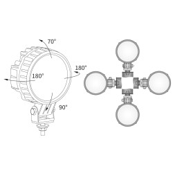 Lampa robocza LED 2000lm rozproszone AMP