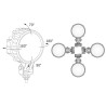 Lampa robocza LED 2000lm rozproszone AMP