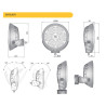 Reflektor drogowy LED 12-24V FERVOR 2400lm 180mm czerwona STRAZ