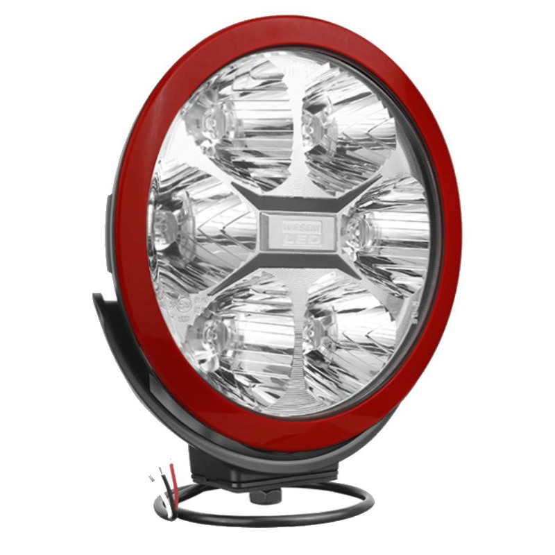 Reflektor drogowy LED 12-24V FERVOR 2400lm 220mm czerwona STRAZ Reflektor drogowy LED 12-24V FERVOR 2400lm 220mm czerwona STRAZ