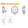 Reflektor drogowy LED 12-24V FERVOR 2400lm 220mm czerwona STRAZ