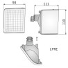 Lampa robocza prawa ciagnik John Deere 6010 6100 6200 6300 6400