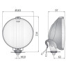 Reflektor halogen dalekosiężny 183mm niebieski HO2.40261