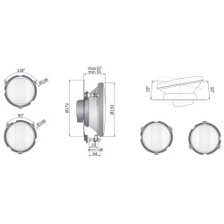Reflektor halogen dalekosiężny rajdowy fi150 RAJD2.46202
