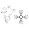 Lampa robocza LED 1000lm rozproszone przewod