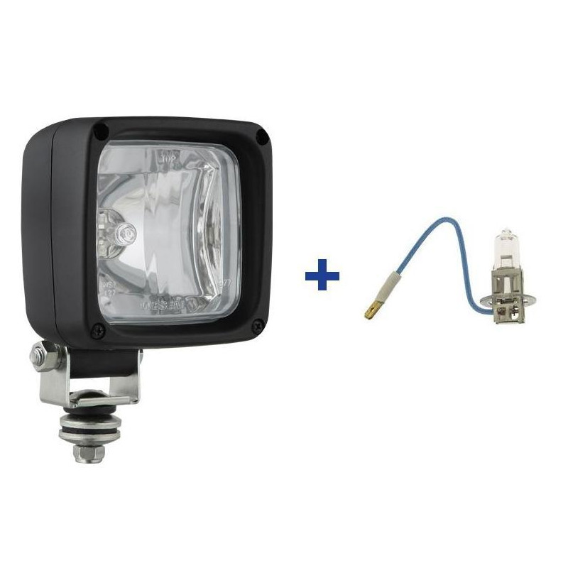 Lampa robocza szperacz halogen H3 zlacze AMP Wesem światło rozproszone Lampa robocza szperacz halogen H3 zlacze AMP Wesem światło rozproszone