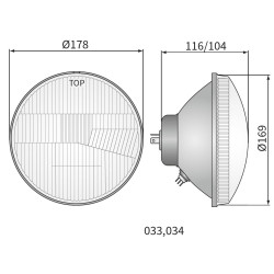 Reflektor lampa Fiat 124 R2 Wesem