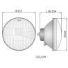 Reflektor lampa Fiat 124 R2 Wesem