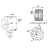 Lampa robocza halogen LED 2000lm rozproszone kat 66x22 uchwyt przewod