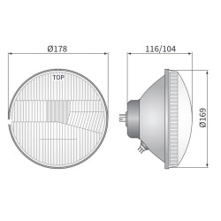 Reflektor lampa Fiat 124 H4 Wesem