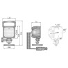 Lampa robocza LED 3000lm rozproszone gniazdko 14DNI