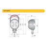 Lampa robocza LED 2000LM rozproszone 12-24V