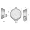 Reflektor dalekosiężny LED FERVOR 2400lm 4* 180mm czarne