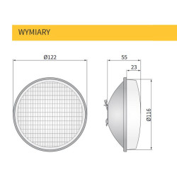 Halogenowa lampa robocza H3 122/116x55 WESEM