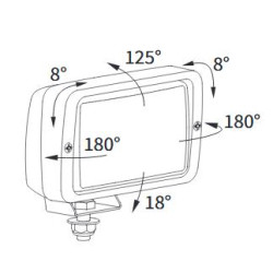 Lampa robocza szperacz halogen H3 przewód Wesem światło rozproszone