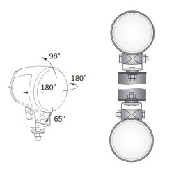 Lampa robocza halogen H3 84mm szperacz rozproszone