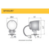 Lampa robocza halogen H3 84mm szperacz rozproszone