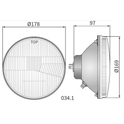 Reflektor lampa H4 Mazda MX-5 MX5 1989-1998 Wesem 14DNI