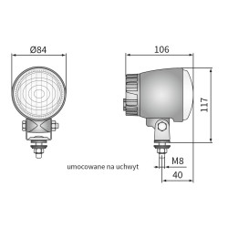 Reflektor halogen przeciwmglowy LED 84mm WESEM