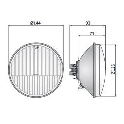 Reflektor lampa Simson S2 Wesem RGC1.48301
