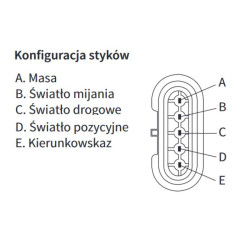 Reflektor lampa przedni kierunkowskaz AMP ladowarka koparka lewy Wesem
