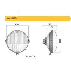 Reflektor lampa motorower motocykl Simson SR50 SR80 zaro S2 Wesem