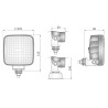 Lampa robocza halogen LED 1600lm rozproszone kat 50x30 diody
