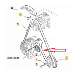 Rolka napinacza Fiat Panda II 1.1 1.2 Punto II 1.2 1.4 Bravo II 1.4