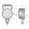 Lampa robocza LED 2500LM skupione kratka kat rozsylu 4 stopnie