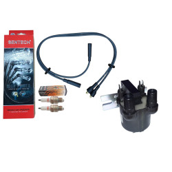 Cewka zapłonowa Fiat 126p FL dwubiegunowa + kable + świece