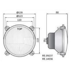 Reflektor lampa Wesem Ursus Zetor Massey R2 prawy