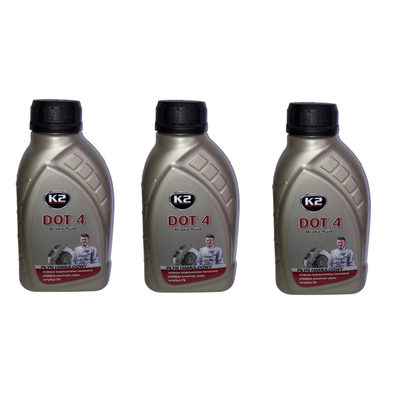 3x Płyn hamulcowy DOT 4 DOT-4 0,5l 500ml