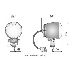 Lampa do jazdy dziennej fi 84 WESEM
