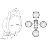 Lampa halogen robocza szperacz H3 rozproszone