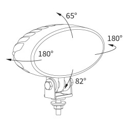 Lampa robocza halogen przód przedni LED 5500LM SUPER MOCNA - 2szt CRV1D.55901