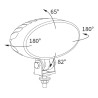 Lampa robocza halogen przód przedni LED 5500LM SUPER MOCNA - 2szt CRV1D.55901