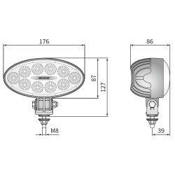 Lampa robocza halogen przód przedni LED 5500LM SUPER MOCNA - 2szt CRV1D.55901